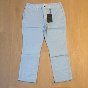 NWT Current/Elliott Women's The Captain Light Blue Ankle Pant size 31